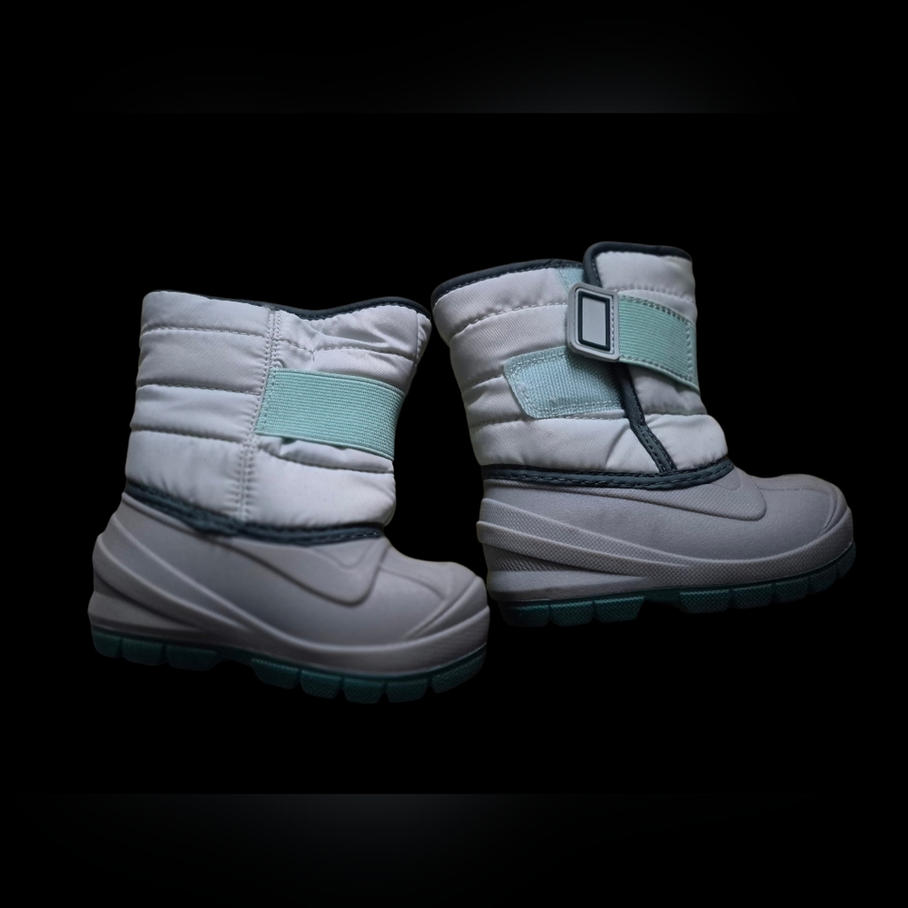 Cat & Jack White and Mint Kids Rain & Snow Boots